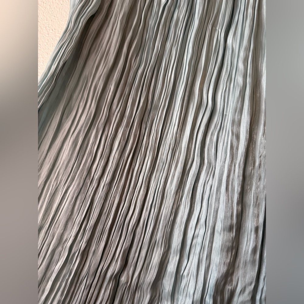 NWT FREE PEOPLE New Vera City Blue Pleated Rare Maxi Skirt with Pockets - Picture 8 of 10